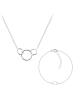 Alexander York Schmuckset Kette mit Anhänger, Armband 3 RINGE in 925 Sterling Silber, 2-tlg.