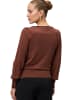 Zero  Feinstrickpullover mit Kontrastpaspel in Patch BrownBlack