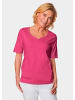 GOLDNER T-Shirt Halbarm Basic-Shirt aus Baumwolle in cyclam