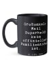 Mr. & Mrs. Panda Teetasse Spruch Großonkel Superheld mit Spruch in Schwarz