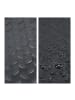 relaxdays 6x Schuhabtropfschale in Schwarz - (B)75 x (H)3 x (T)38 cm
