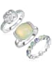 Lulu & Jane Ring aus Metall-Legierung verziert mit Kristallen von Swarovski® in silber