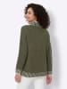 Heine Stehkragenpullover in khaki-ecru-meliert