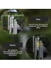 STAR Trading LED Solar-Windspiel ,Bubbly, Edelstahl, Licht und Klang, Lichtsensor,