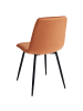Beliani 4er-Set Esszimmerstuhl POWELL in Orange/Schwarz