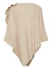 Cream Poncho OdetteCR Oversize fit in Oat melange