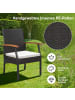 COSTWAY 2er Set Gartenstuhl in Braun