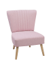 Beliani Sessel VAASA in Rosa/Braun - (W) 61 x (H) 85 x (L) 60 cm