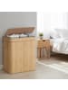 SONGMICS Wäschekorb Ronex in Beige - (B)55.5 x (H)61 x (T)34.5 cm