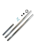 Gartenia sunprotect Stahlmast-Set für Sonnensegel, 2-teilig, zerlegbar, Höhe 2,5 m, Ø 5 cm silber in Silber