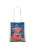 Mr. & Mrs. Panda Tasche Schwein Glühwein Design ohne Spruch in Weiß