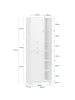 SoBuy Badezimmerschrank in Mattweiß - (W) 37 x (H) 170 x (L) 60 cm