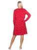 NORMANN Frottee langarm Nachthemd - 82124 in rot