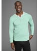 Delmao Henleyshirt in grün meliert