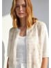 More & More kurze, edel bestickte Strickjacke in off white