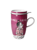 Goebel Teetasse mit Deckel und Sieb " Freundlieb - Ich muss gar nix " in Pink