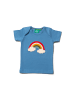 Little Green Radicals Applique Organic Short Sleeve T Shirt in Blue