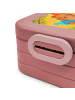 Mr. & Mrs. Panda Lunch Box Bär Schultüte Design mit Spruch in Rot Pastell