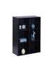 relaxdays Bücherregal in Schwarz - (B)61 x (H)91 x (T)30 cm