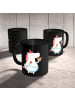 Mr. & Mrs. Panda Kaffeebecher Einhorn Küche ohne Spruch in Schwarz