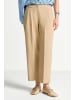 Rich & Royal Cotton Barrel Pants with Pleats in Caffee Latte
