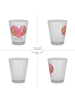 Mr. & Mrs. Panda Schnapsglas Faultiere Herz ohne Spruch in Transparent