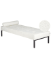 Beliani Chaiselongue CHINON in Weiß/Schwarz - (W) 178 x (H) 41 x (L) 73 cm