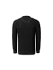 Gant Strickpullover Micro Textured Cotton C-Neck in schwarz