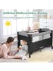 COSTWAY 5-in-1-Babybett in Schwarz