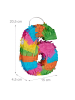 relaxdays Mini Pinata "Zahl 6" in Bunt - (B)15 x (H)20,5 x (T)4,5 cm