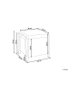 Beliani Pouf EDLAND in Schwarz/Braun - (W) 45 x (H) 44 x (L) 43 cm