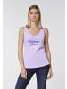 Oklahoma Jeans Tanktop mit Label- und Natur-Print in Lila