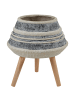 Beliani Outdoor Blumentopf ATHAEA in Beige/Grau/Braun - (W) 37 x (H) 54 x (L) 37 cm