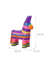 relaxdays 4x Pinata "Esel" in Bunt - (B)40 x (H)55 x (T)13 cm