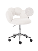 Beliani Bürostuhl WHIZZY in Weiß/Silber - (W) 59 x (H) 64 x (L) 50 cm