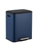 relaxdays Mülleimer in Blau - 2 x 15 Liter