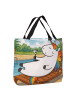 Mr. & Mrs. Panda Tote Bag Einhorn Blümchentail Design ohne Spruch in Weiß