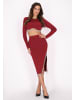 faina Damen Bluse in Burgunderrot