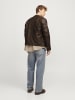 Jack & Jones Lederjacke in Brown Stone