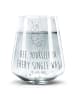 Mr. & Mrs. Panda Trinkglas Biene Blume mit Spruch in Transparent