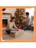 relaxdays Weihnachtskugel-Aufbewahrungsbox in Beige - (B)66,5 x (H)26 x (T)33 cm