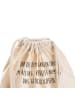 Mr. & Mrs. Panda Sportbeutel Chinchilla Blume mit Spruch in Creme