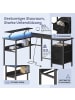 VASAGLE Computertisch Barnet in Ebenholzschwarz - (B)150 x (H)89 x (T)120 cm