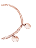 Elli Armband 925 Sterling Silber Geo, Kreis, Plättchen in Rosegold