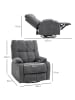 HOMCOM Relaxsessel-88L x 96B x 108H cm-Dunkelgrau