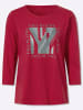 Sieh an! 3/4-Arm-Shirt in rot-grau