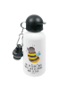 Mr. & Mrs. Panda Kindertrinkflasche Hummel flauschig mit Spruch in Weiß