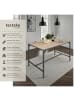 tectake Esstisch Belfast 120 x 75 x 75 cm, Industrial Holz hell, Eiche Sonoma