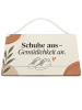 Mr. & Mrs. Panda Schild Schuh modern Design mit Spruch in Weiß