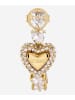 Guess Damen-Ohrringe Creolen Pavé Herz Crystals Goldfarben